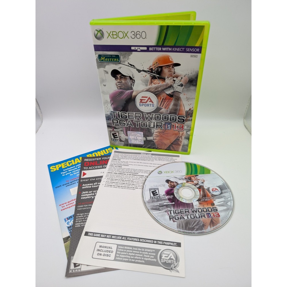 Tiger‎ Woods PGA Tour 13 Xbox 360 Game - Complete, Sports Golf 2012 Near Mint